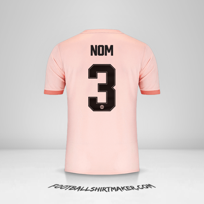 Maillot Manchester United Cup 2018/19 Extérieur -  nom - 3
