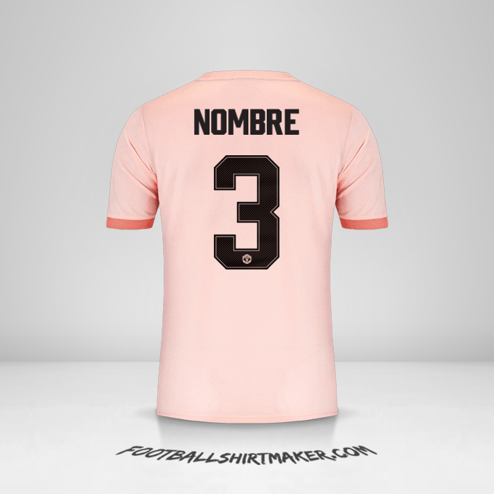 Jersey Manchester United Cup 2018/19 Visita -  nombre - 3