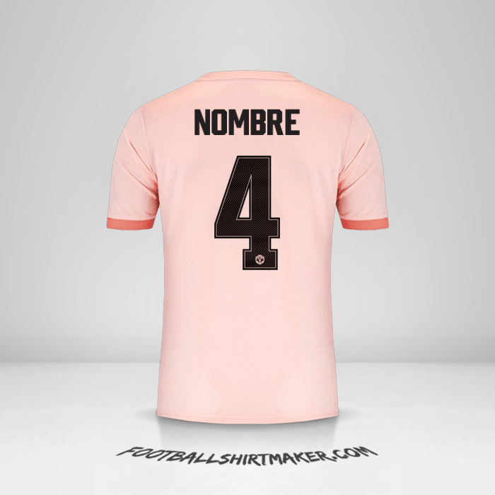 Jersey Manchester United Cup 2018/19 Visita -  nombre - 4