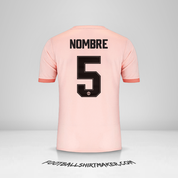 Jersey Manchester United Cup 2018/19 Visita -  nombre - 5