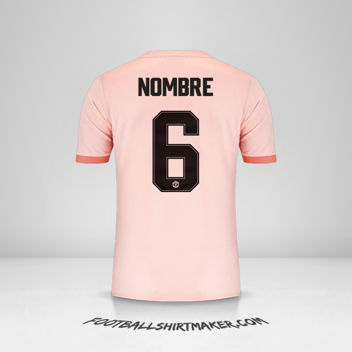 Jersey Manchester United Cup 2018/19 Visita -  nombre - 6