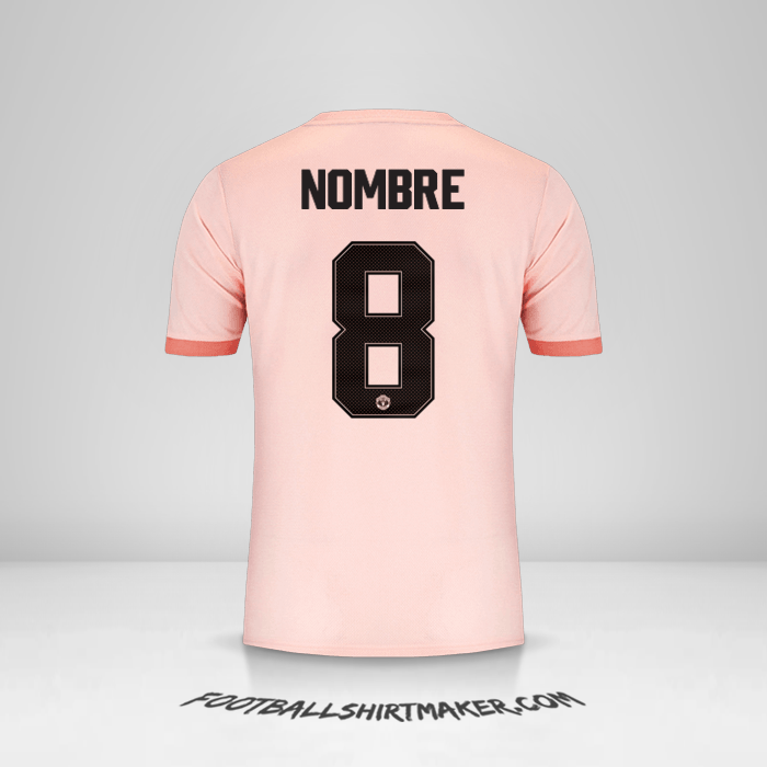 Jersey Manchester United Cup 2018/19 Visita -  nombre - 8