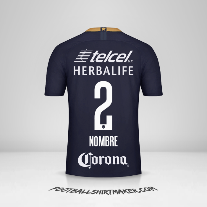 Camiseta Pumas UNAM 2018/19 Tercera -  nombre - 2