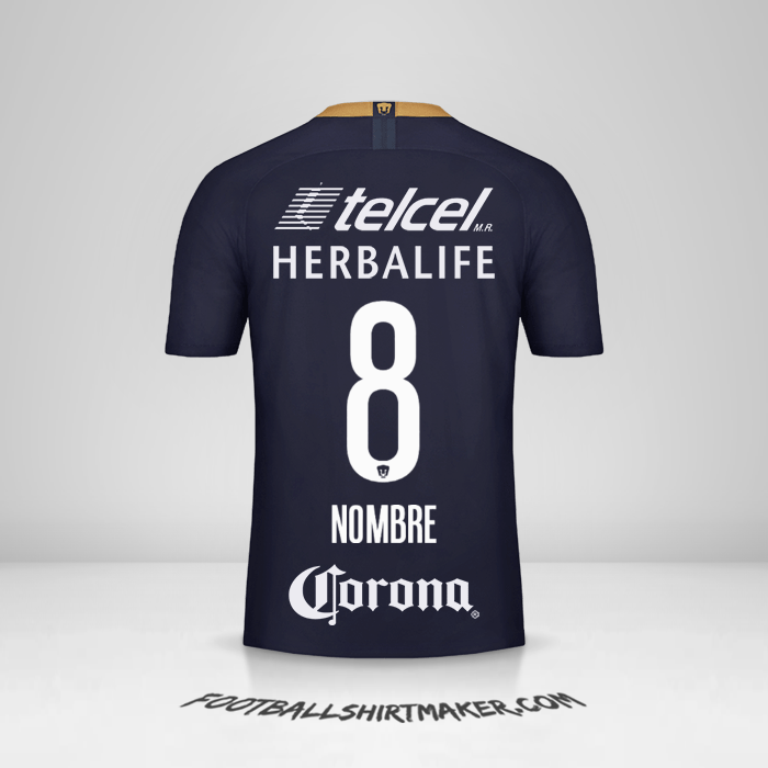 Camiseta Pumas UNAM 2018/19 Tercera -  nombre - 8
