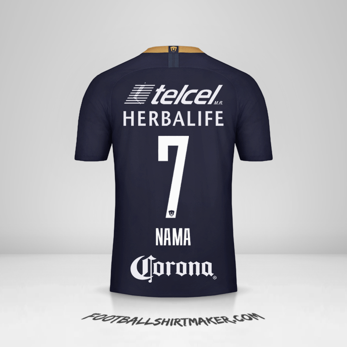 Jersey Pumas UNAM 2018/19 Ketiga -  nama - 7