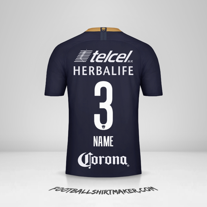 Shirt Pumas UNAM 2018/19 Third -  name - 3