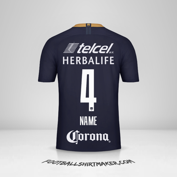 Jersey Pumas UNAM 2018/19 Third -  name - 4