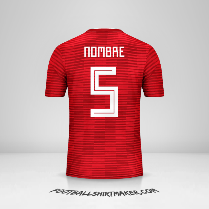 Camiseta Iran 2018 Visita -  nombre - 5