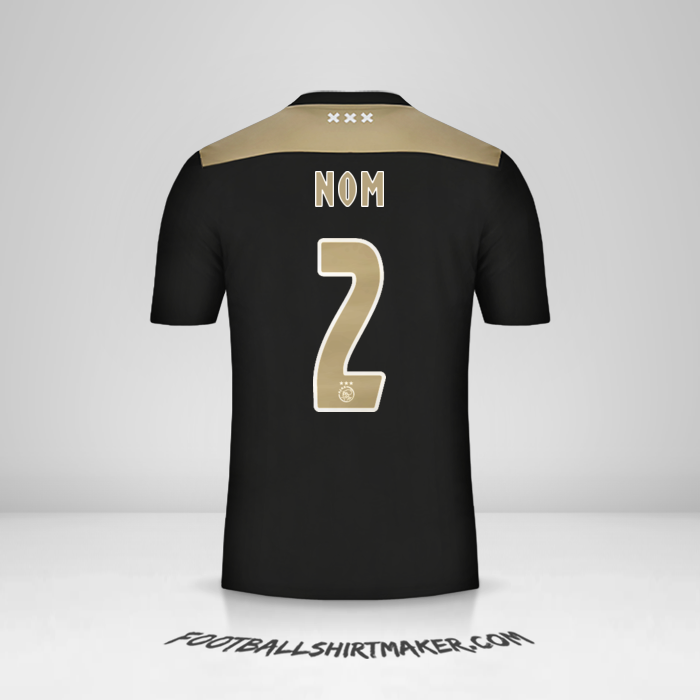 Maillot AFC Ajax 2018/19 Extérieur -  nom - 2