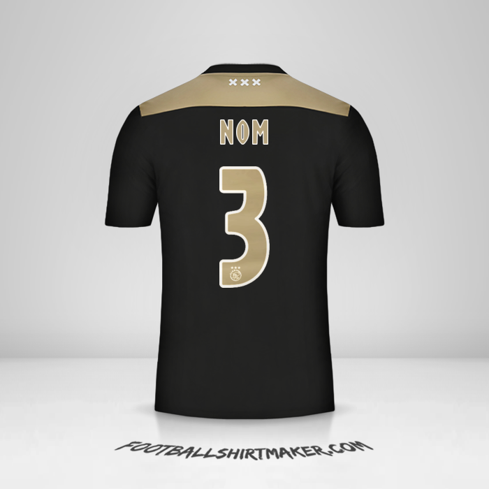 Maillot AFC Ajax 2018/19 Extérieur -  nom - 3