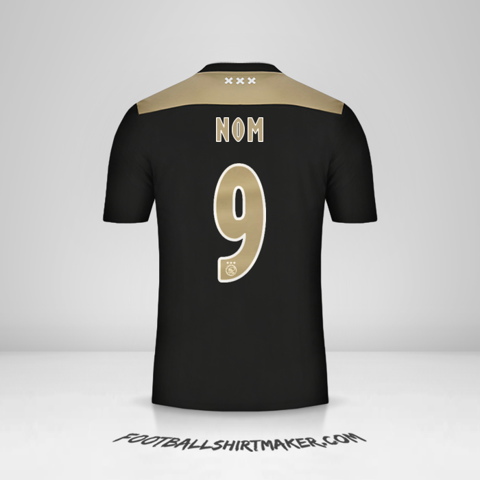 Maillot AFC Ajax 2018/19 Extérieur -  nom - 9