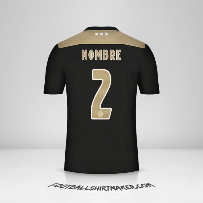 Camiseta AFC Ajax 2018/19 Visita -  nombre - 2