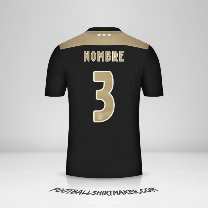 Jersey AFC Ajax 2018/19 Visita -  nombre - 3