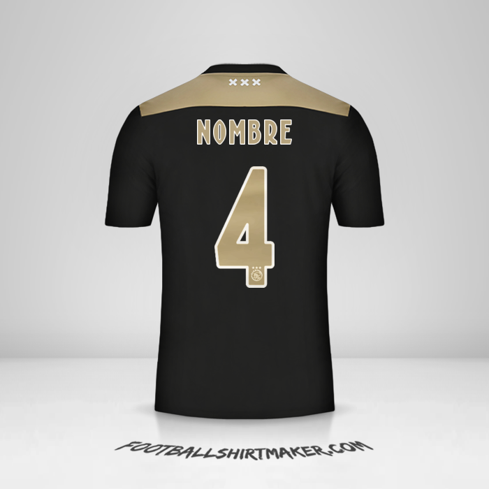 Jersey AFC Ajax 2018/19 Visita -  nombre - 4