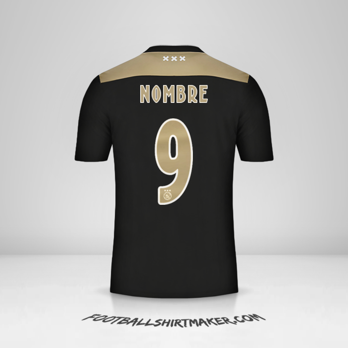 Jersey AFC Ajax 2018/19 Visita -  nombre - 9