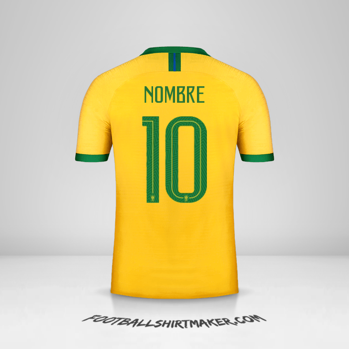 Camiseta Brasil 2019 -  nombre - 10
