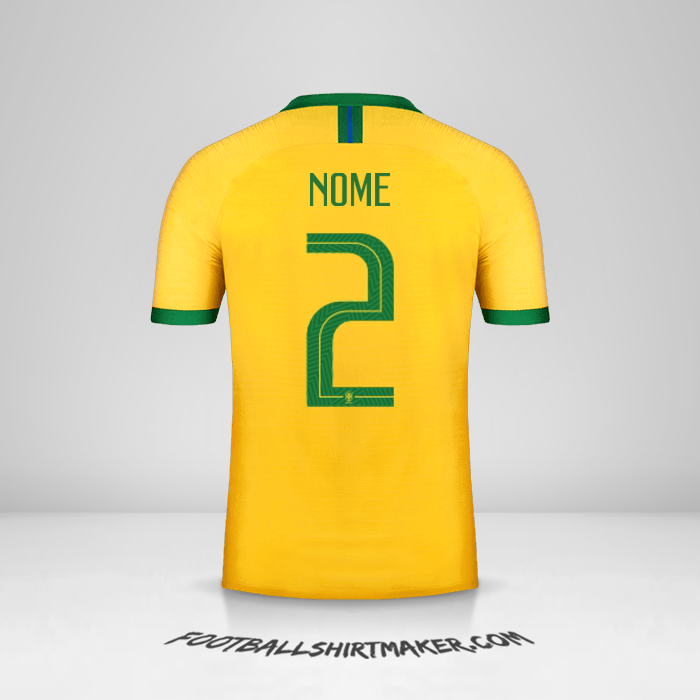 Camisola Brasil 2019 -  nome - 2
