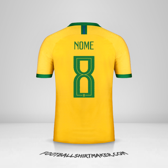 Camisola Brasil 2019 -  nome - 8