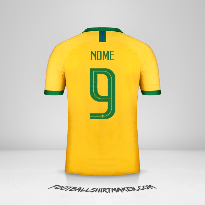 Camisola Brasil 2019 -  nome - 9