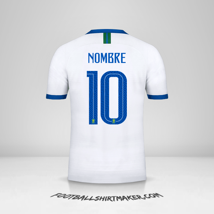 Camiseta Brasil 2019 Tercera -  nombre - 10
