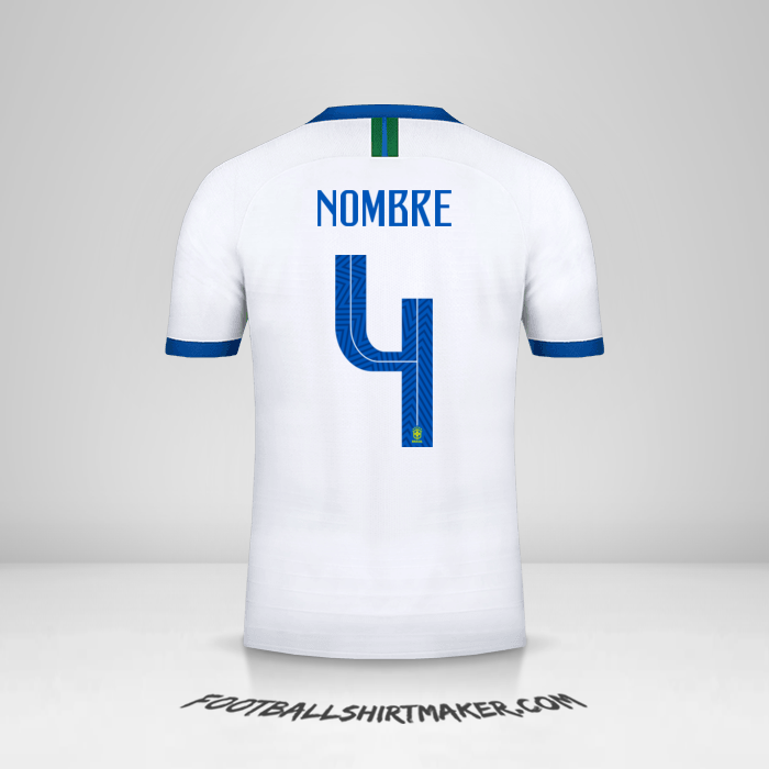 Camiseta Brasil 2019 Tercera -  nombre - 4