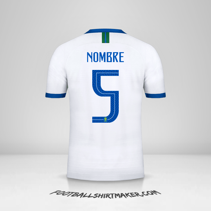 Jersey Brasil 2019 Tercera -  nombre - 5