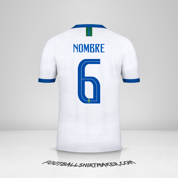 Jersey Brasil 2019 Tercera -  nombre - 6