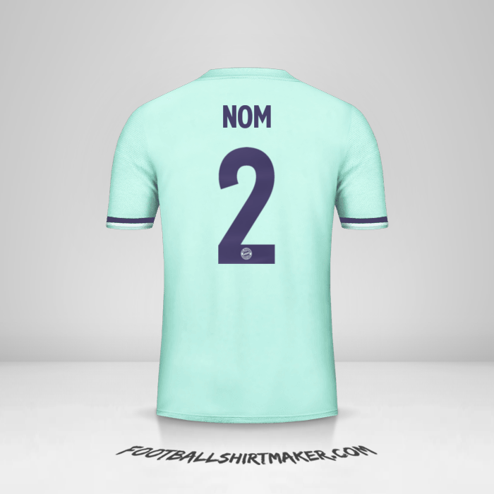 Maillot FC Bayern Munchen Cup 2018/19 Extérieur -  nom - 2