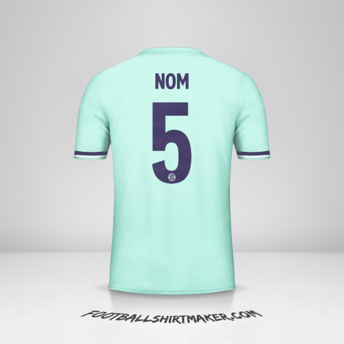 Maillot FC Bayern Munchen Cup 2018/19 Extérieur -  nom - 5