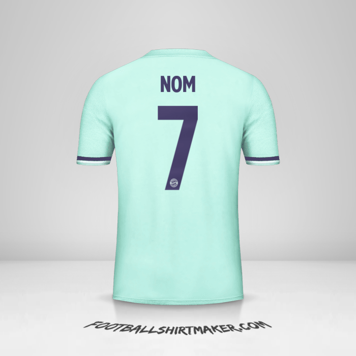 Maillot FC Bayern Munchen Cup 2018/19 Extérieur -  nom - 7