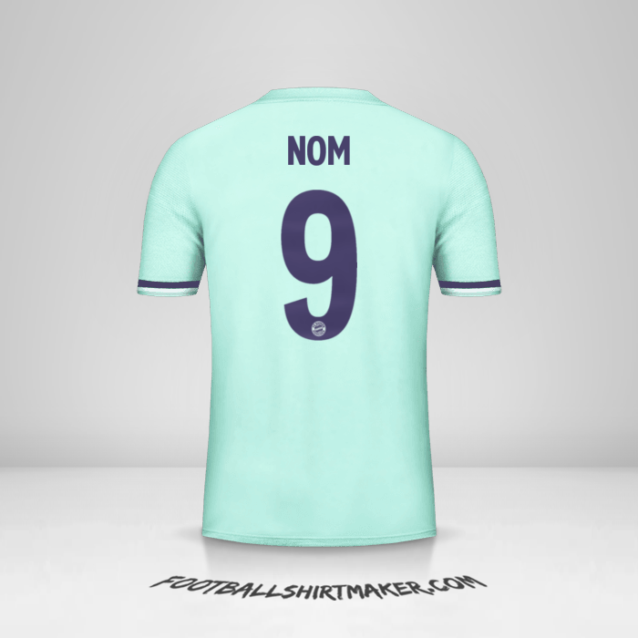 Maillot FC Bayern Munchen Cup 2018/19 Extérieur -  nom - 9
