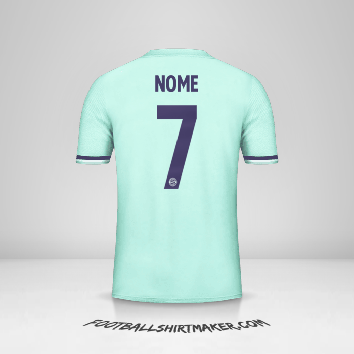 Maglia FC Bayern Munchen Cup 2018/19 Seconda -  nome - 7