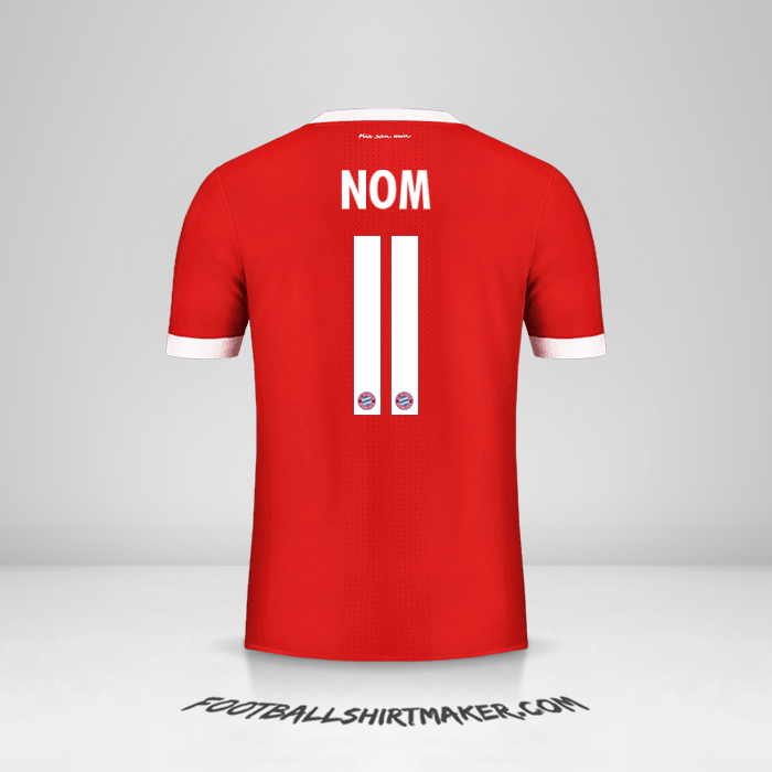 Maillot FC Bayern Munchen Cup 2017/18 -  nom - 11