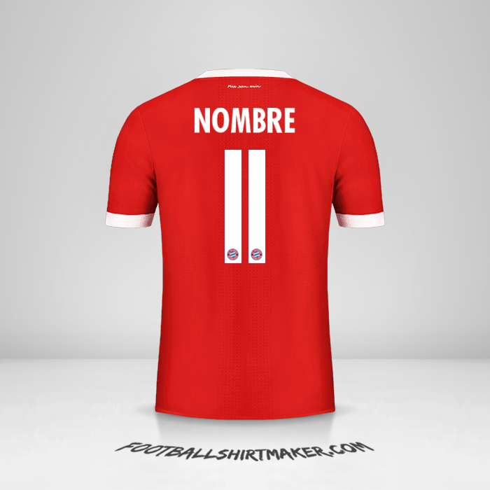 Jersey FC Bayern Munchen Cup 2017/18 -  nombre - 11