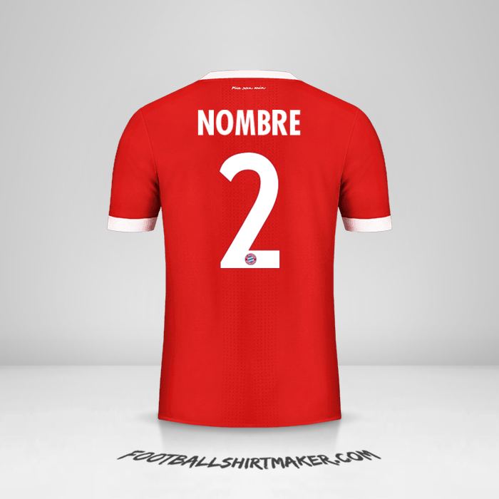 Jersey FC Bayern Munchen Cup 2017/18 -  nombre - 2