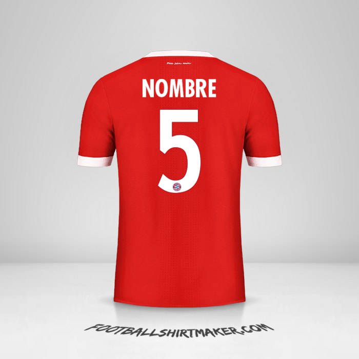 Jersey FC Bayern Munchen Cup 2017/18 -  nombre - 5