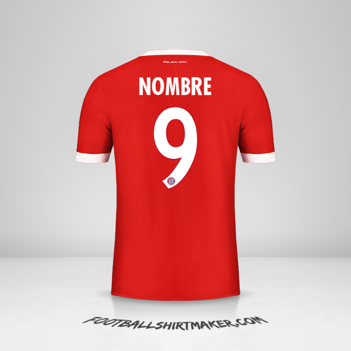 Jersey FC Bayern Munchen Cup 2017/18 -  nombre - 9