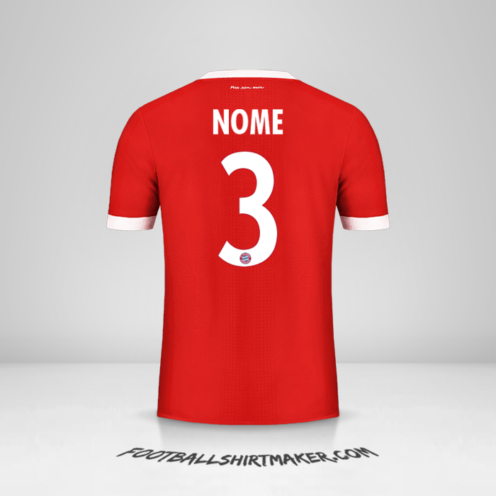 Camisola FC Bayern Munchen Cup 2017/18 -  nome - 3