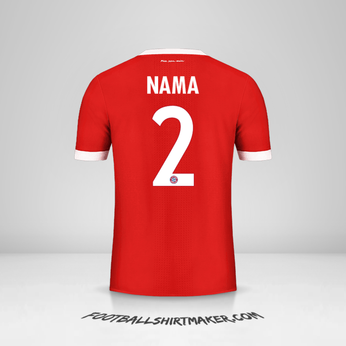 Jersey FC Bayern Munchen Cup 2017/18 -  nama - 2