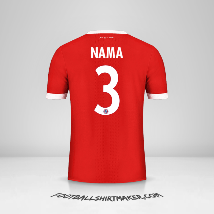 Jersey FC Bayern Munchen Cup 2017/18 -  nama - 3