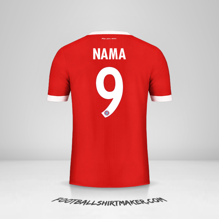 Jersey FC Bayern Munchen Cup 2017/18 -  nama - 9