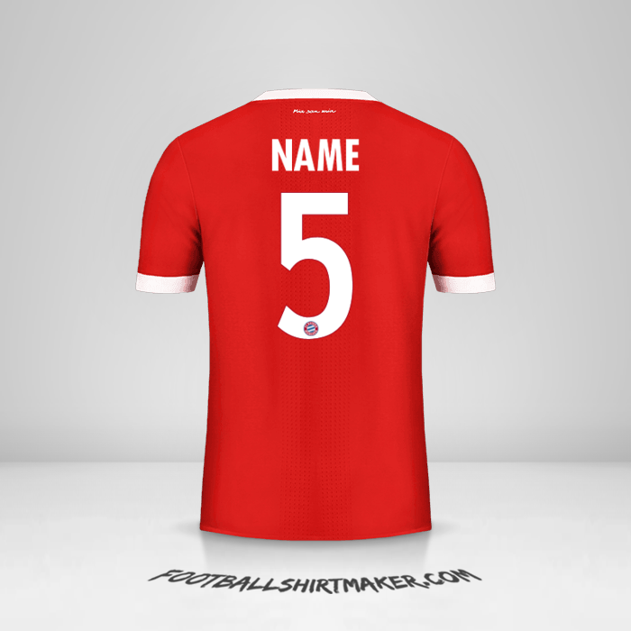 Shirt FC Bayern Munchen Cup 2017/18 -  name - 5