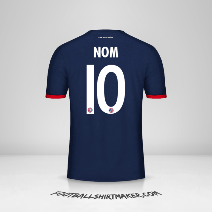 Maillot FC Bayern Munchen Cup 2017/18 Extérieur -  nom - 10