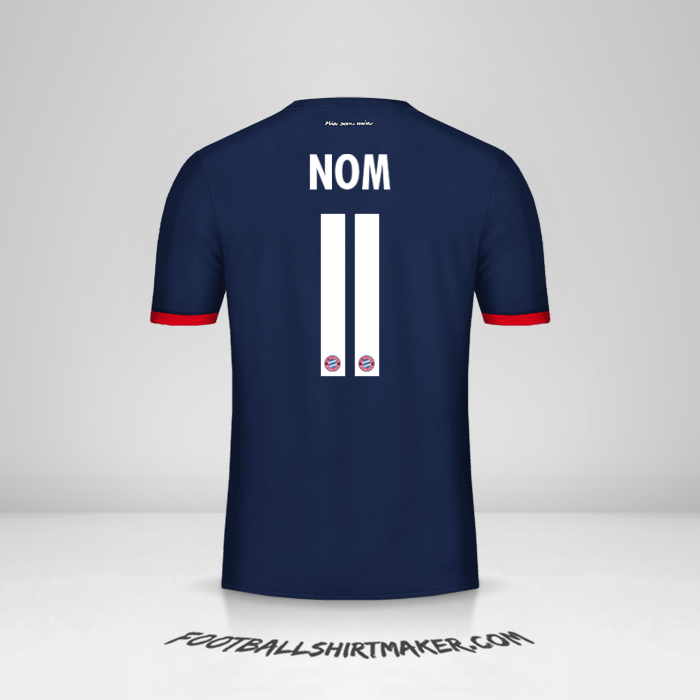 Maillot FC Bayern Munchen Cup 2017/18 Extérieur -  nom - 11