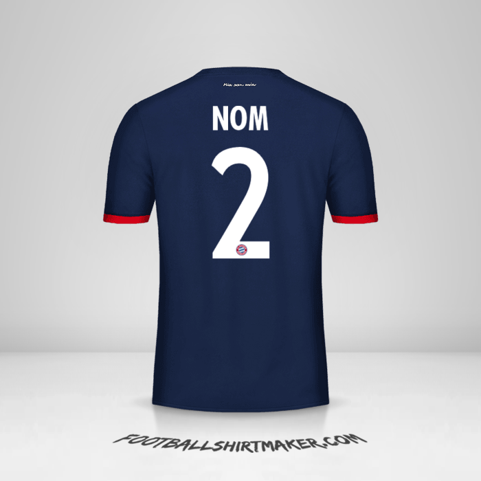 Maillot FC Bayern Munchen Cup 2017/18 Extérieur -  nom - 2