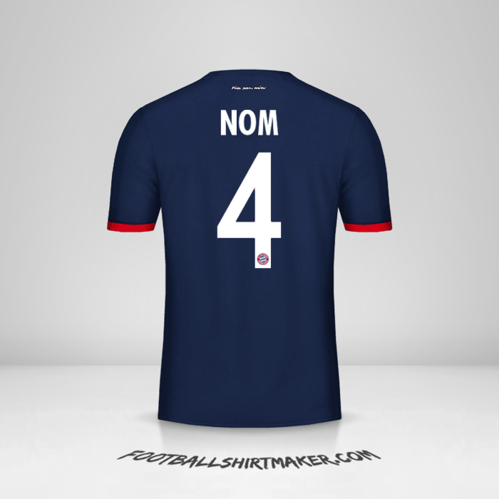 Maillot FC Bayern Munchen Cup 2017/18 Extérieur -  nom - 4