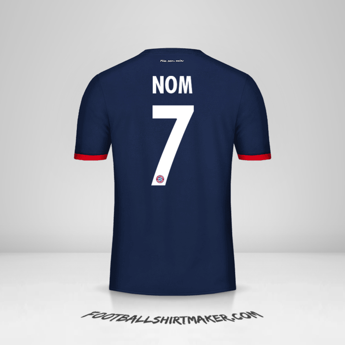 Maillot FC Bayern Munchen Cup 2017/18 Extérieur -  nom - 7