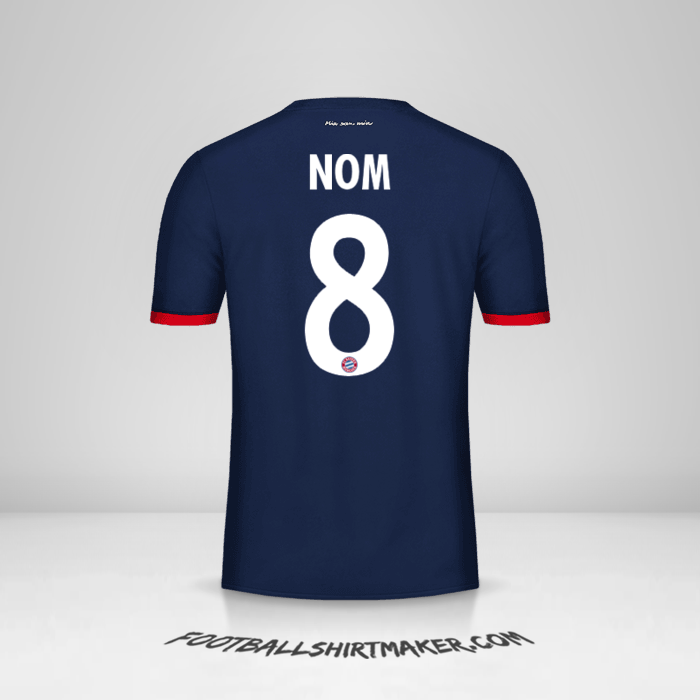 Maillot FC Bayern Munchen Cup 2017/18 Extérieur -  nom - 8