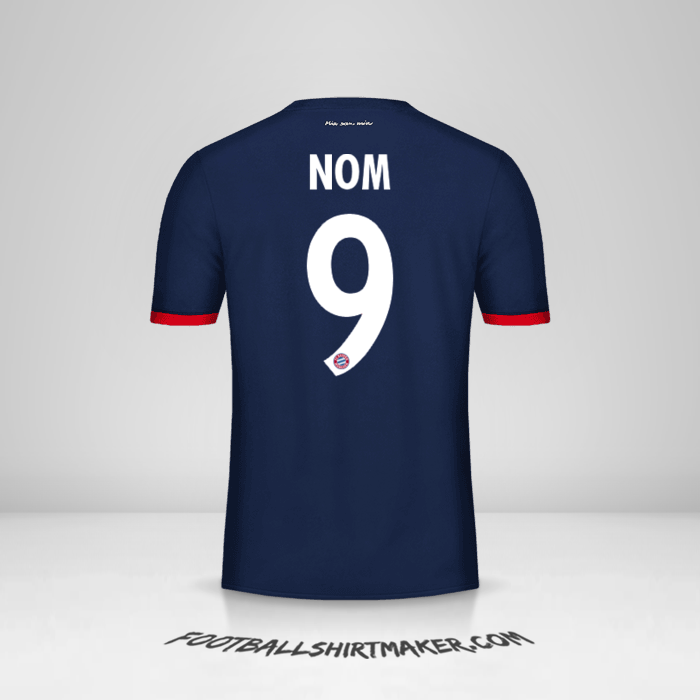 Maillot FC Bayern Munchen Cup 2017/18 Extérieur -  nom - 9