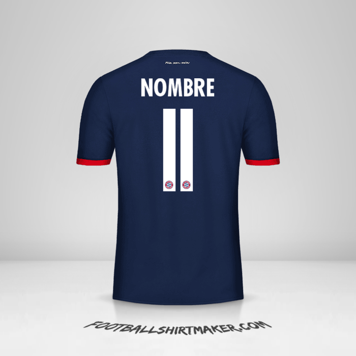 Camiseta FC Bayern Munchen Cup 2017/18 Visita -  nombre - 11